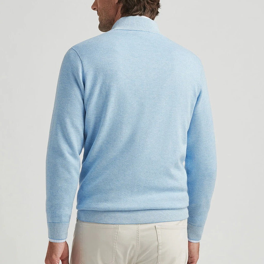 Peter Millar Coolspun Birdseye Quarter-Zip Sweater