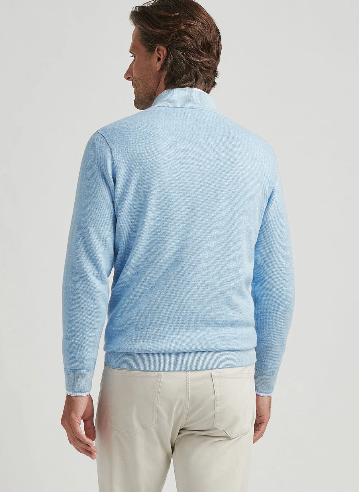 Peter Millar Coolspun Birdseye Quarter-Zip Sweater