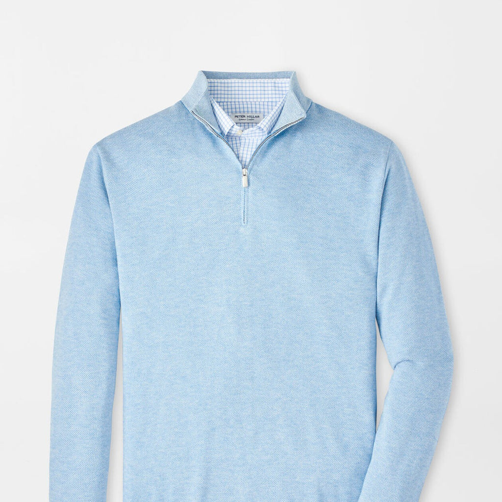 Peter Millar Coolspun Birdseye Quarter-Zip Sweater