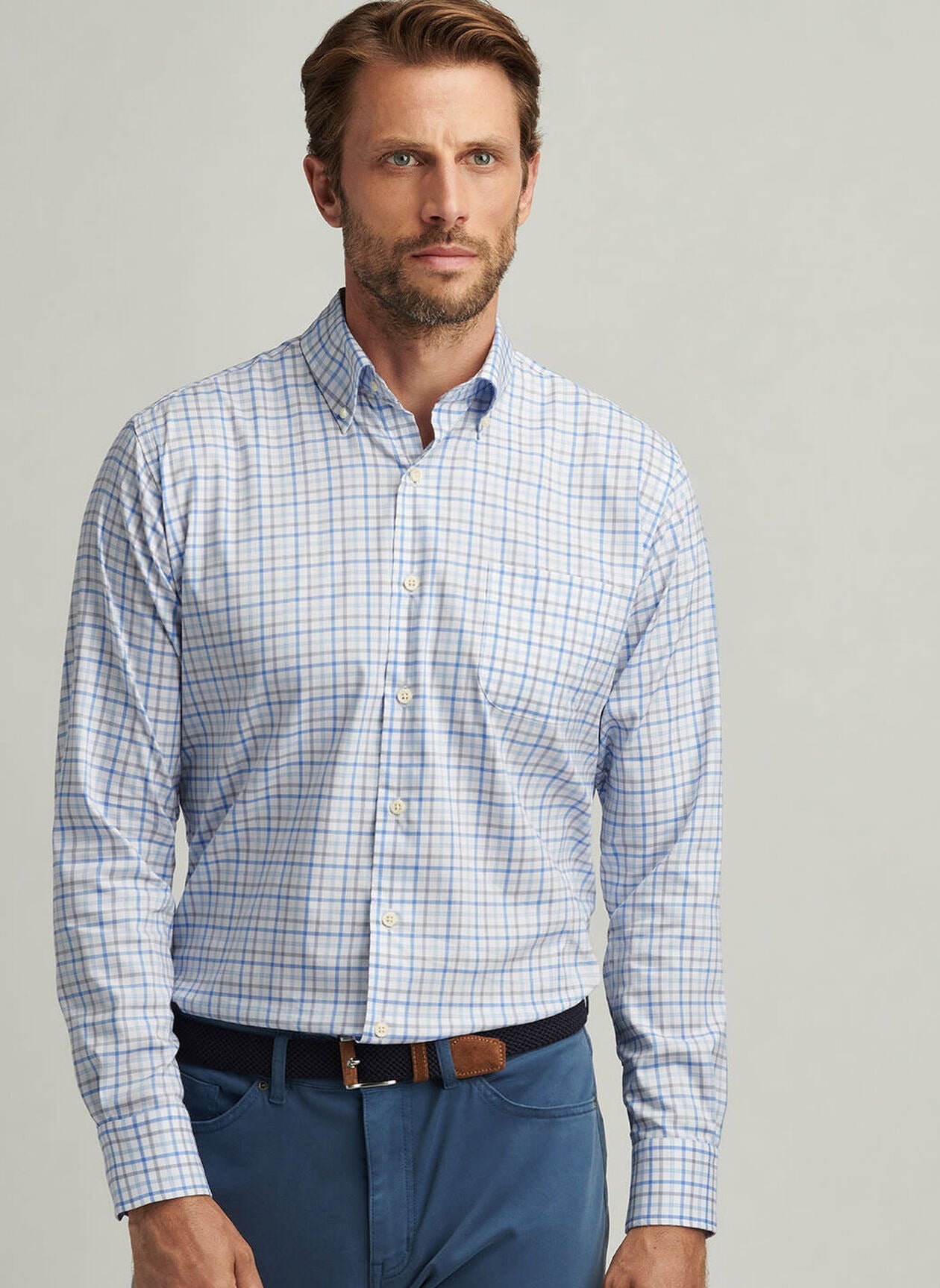 Peter Millar Calgary Crown Lite Cotton-Stretch Sport Shirt
