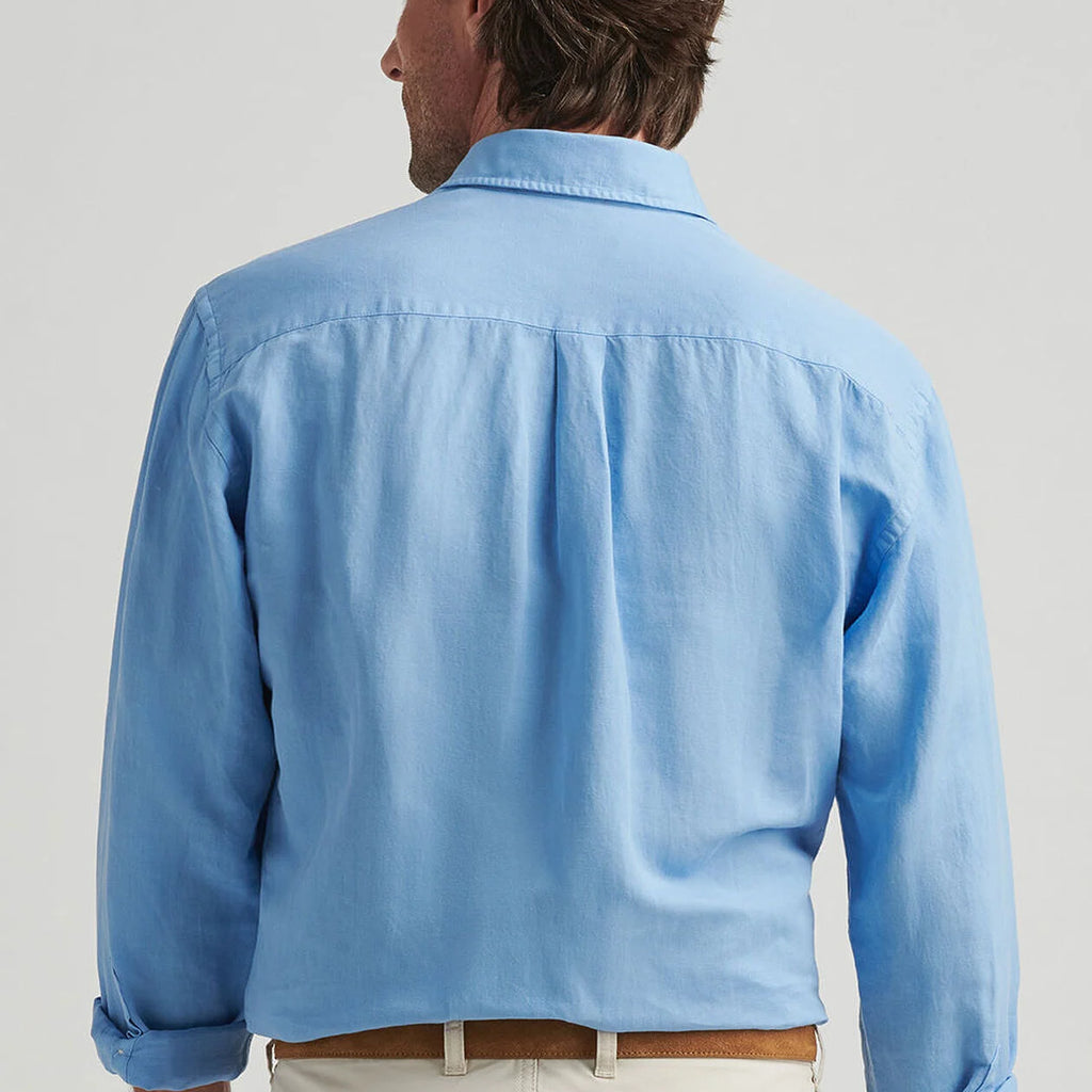 Peter Millar Canal Linen Cotton Sport Shirt