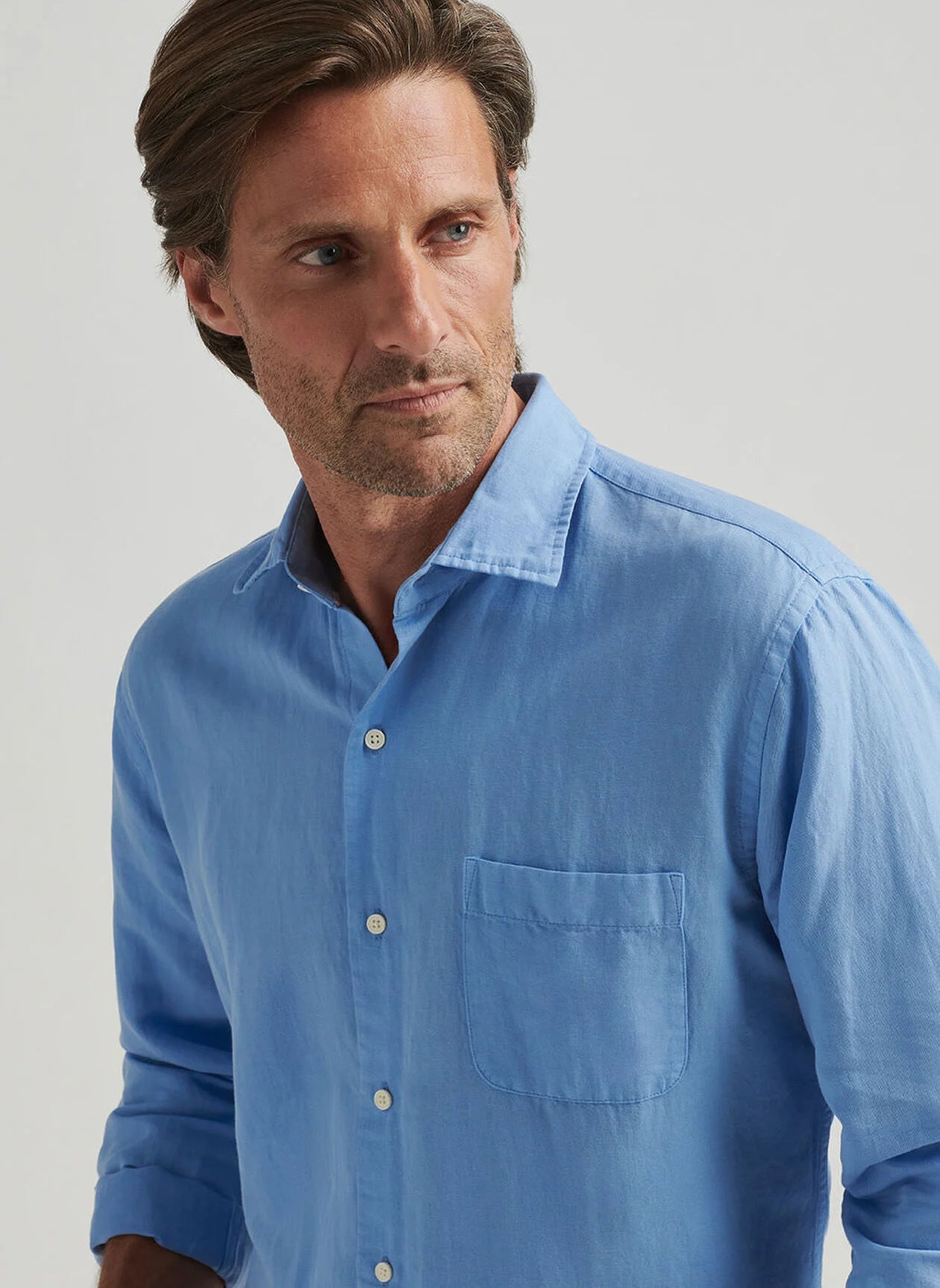 Peter Millar Canal Linen Cotton Sport Shirt