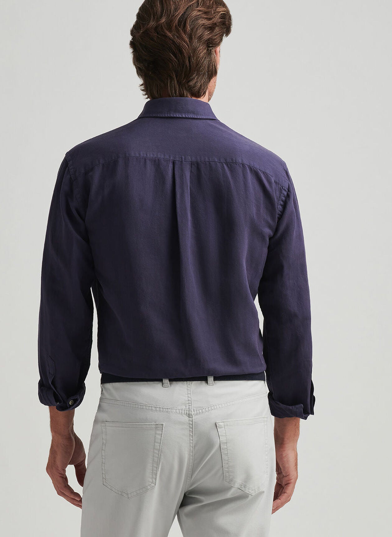 Peter Millar Canal Linen Cotton Sport Shirt