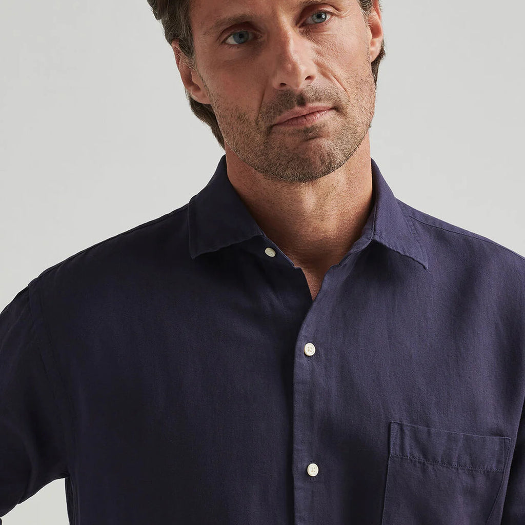 Peter Millar Canal Linen Cotton Sport Shirt
