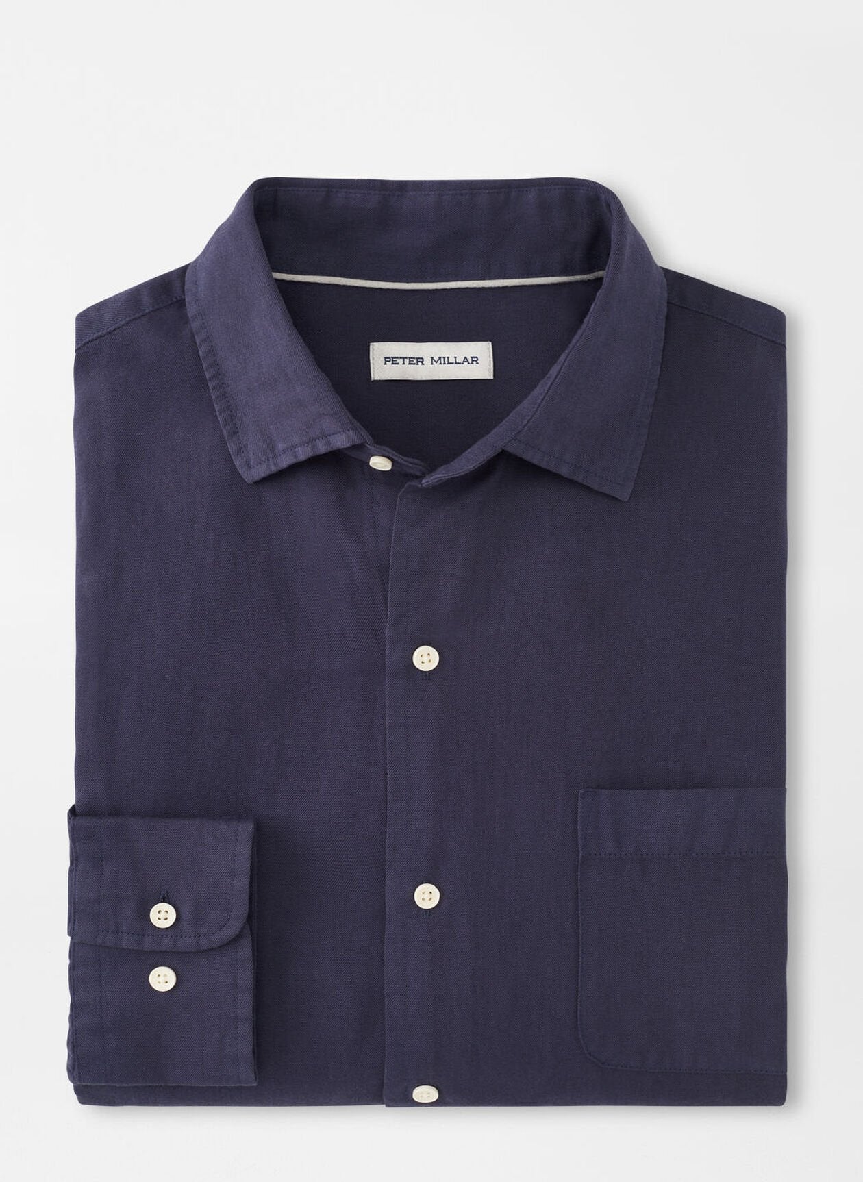 Peter Millar Canal Linen Cotton Sport Shirt