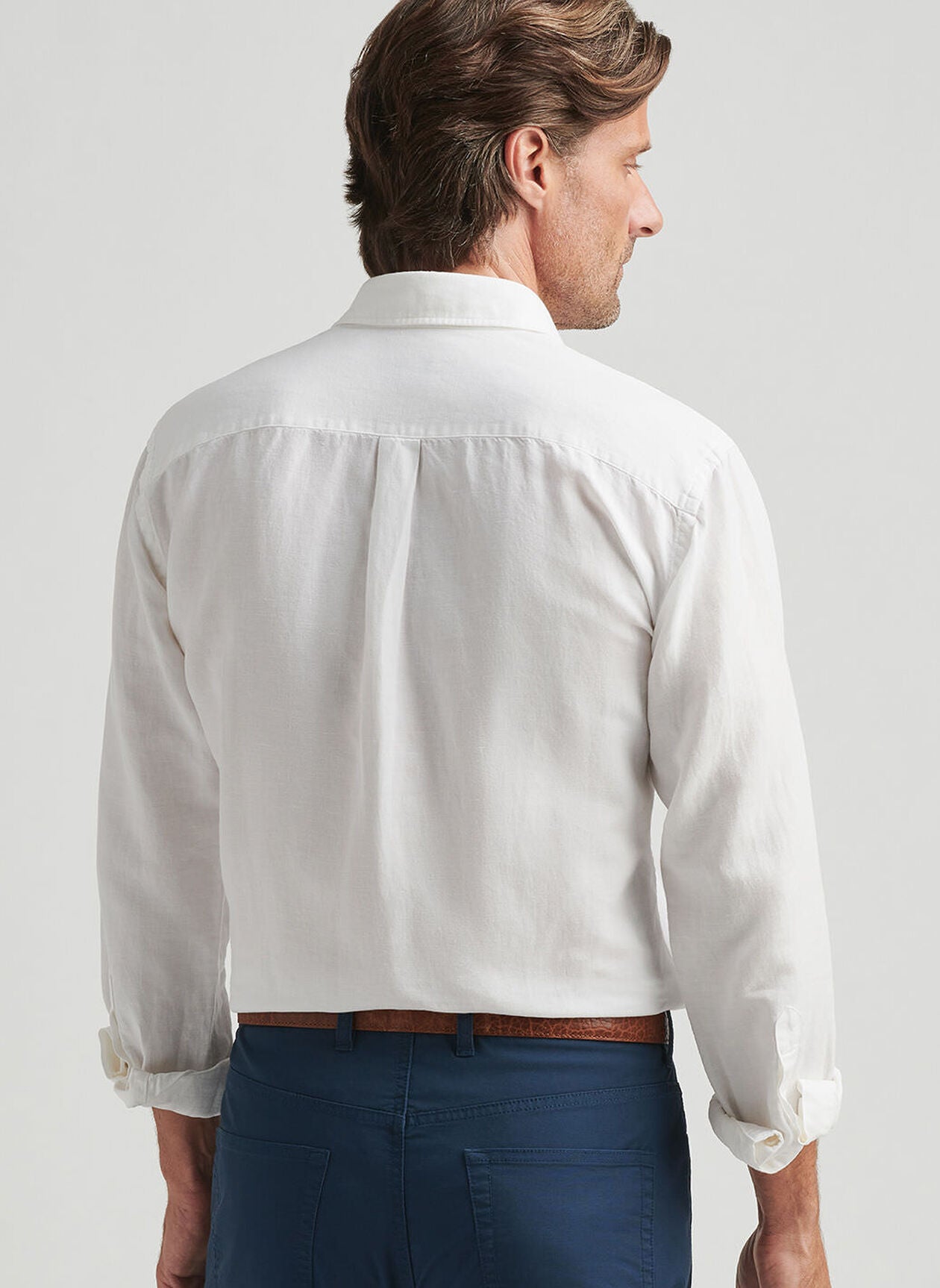 Peter Millar Canal Linen Cotton Sport Shirt