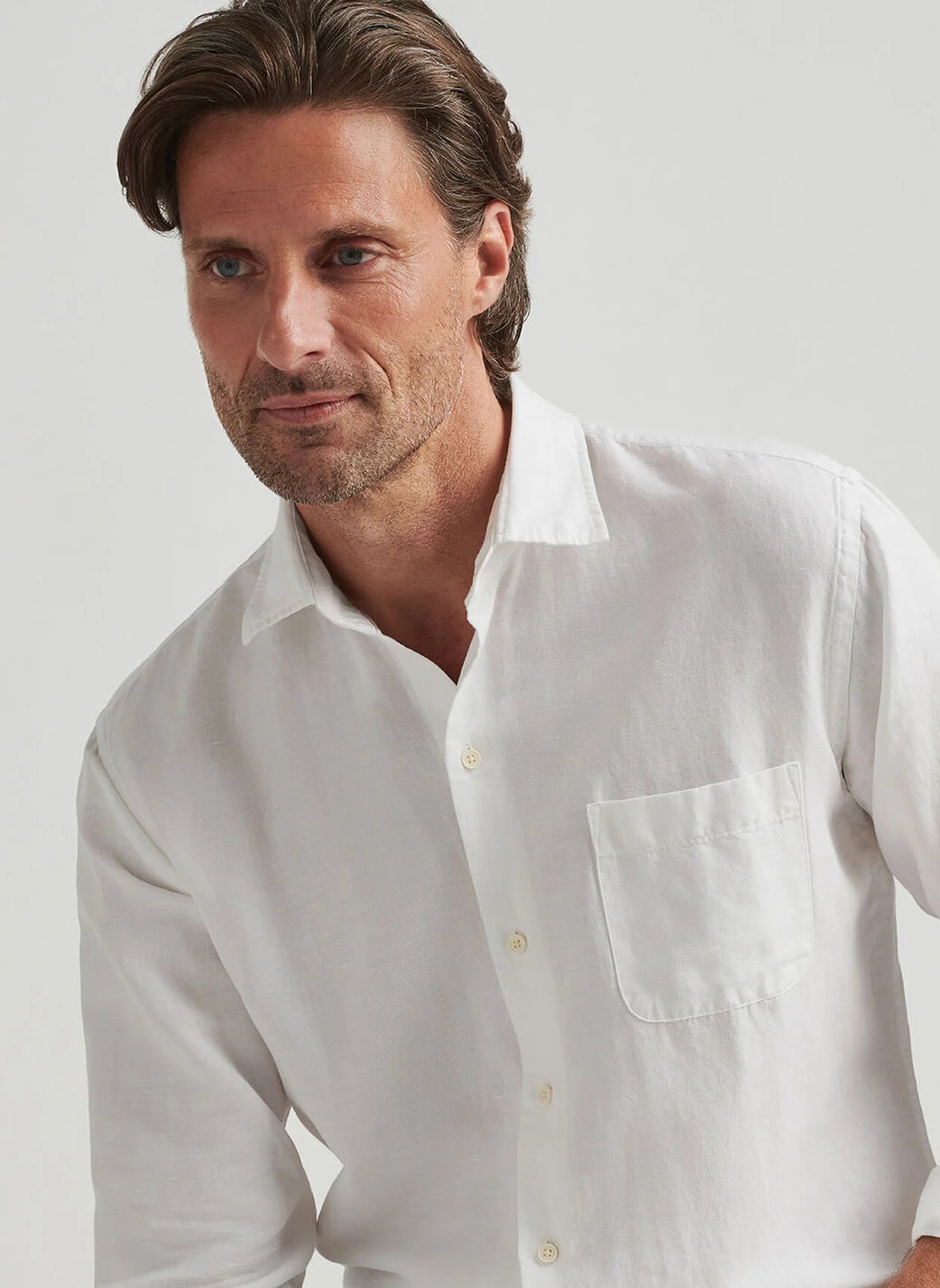 Peter Millar Canal Linen Cotton Sport Shirt