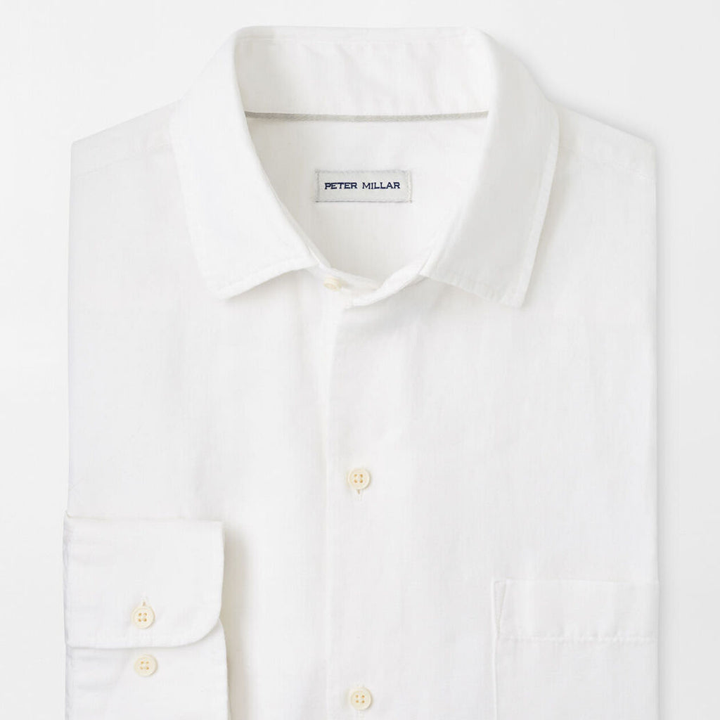 Peter Millar Canal Linen Cotton Sport Shirt