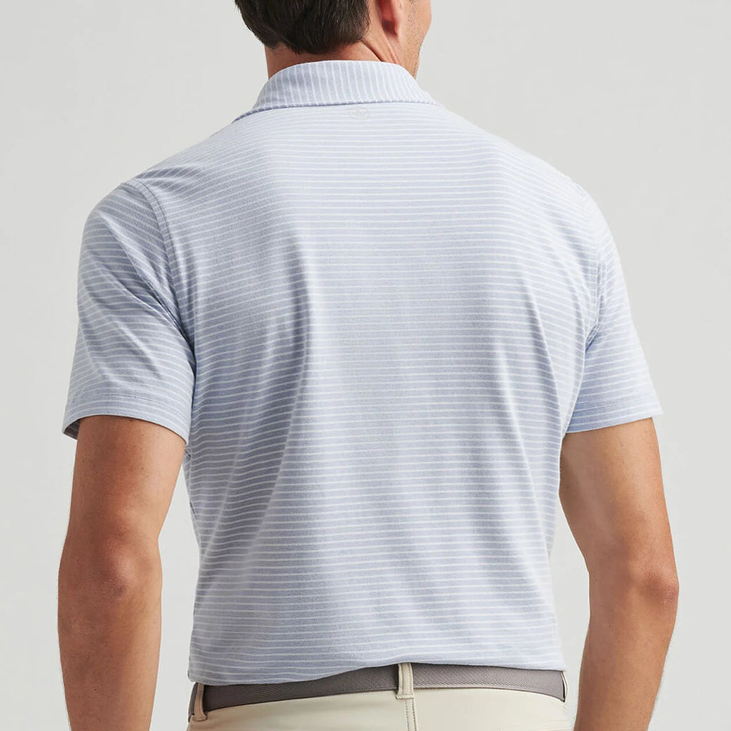 Peter Millar Albatross Cotton Blend Piqué Stripe Polo