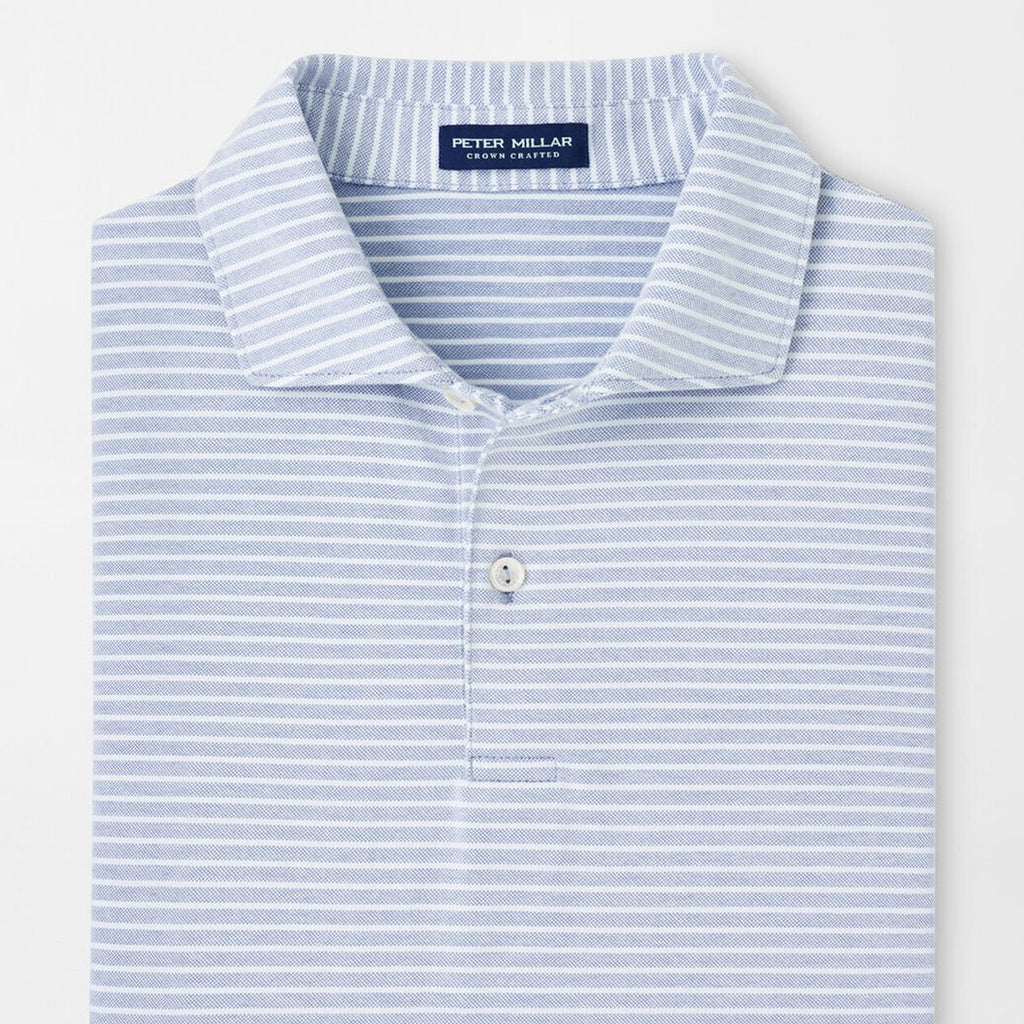 Peter Millar Albatross Cotton Blend Piqué Stripe Polo