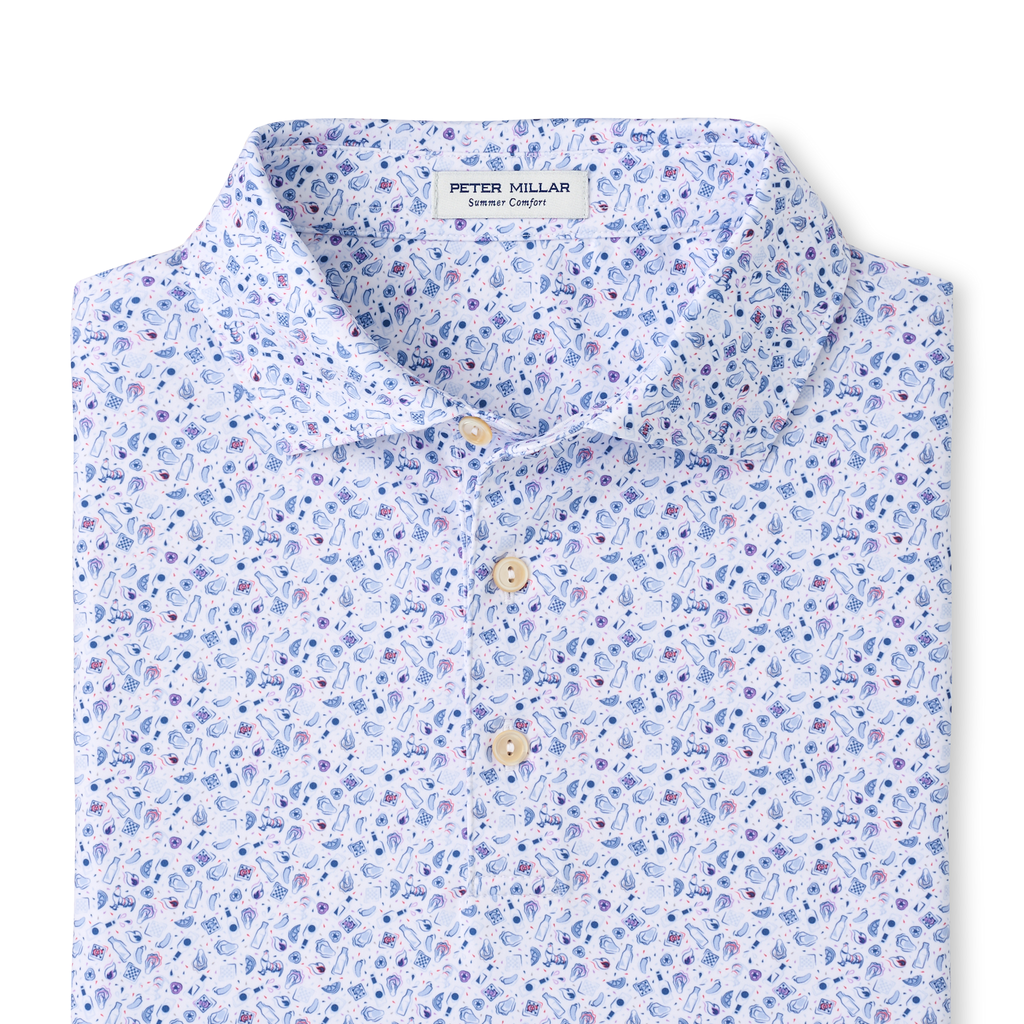 Peter Millar Oyster Roast Performance Jersey Polo