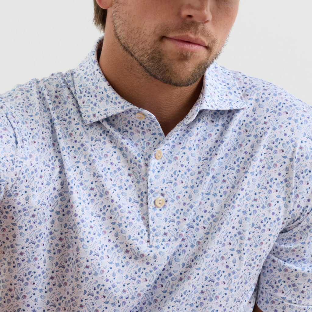 Peter Millar Oyster Roast Performance Jersey Polo