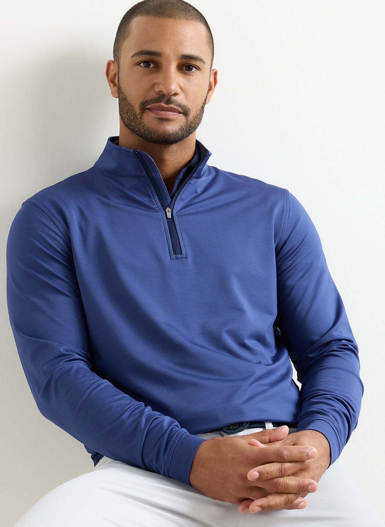 Peter Millar Perth Sugar Stripe Performance Quarter-Zip