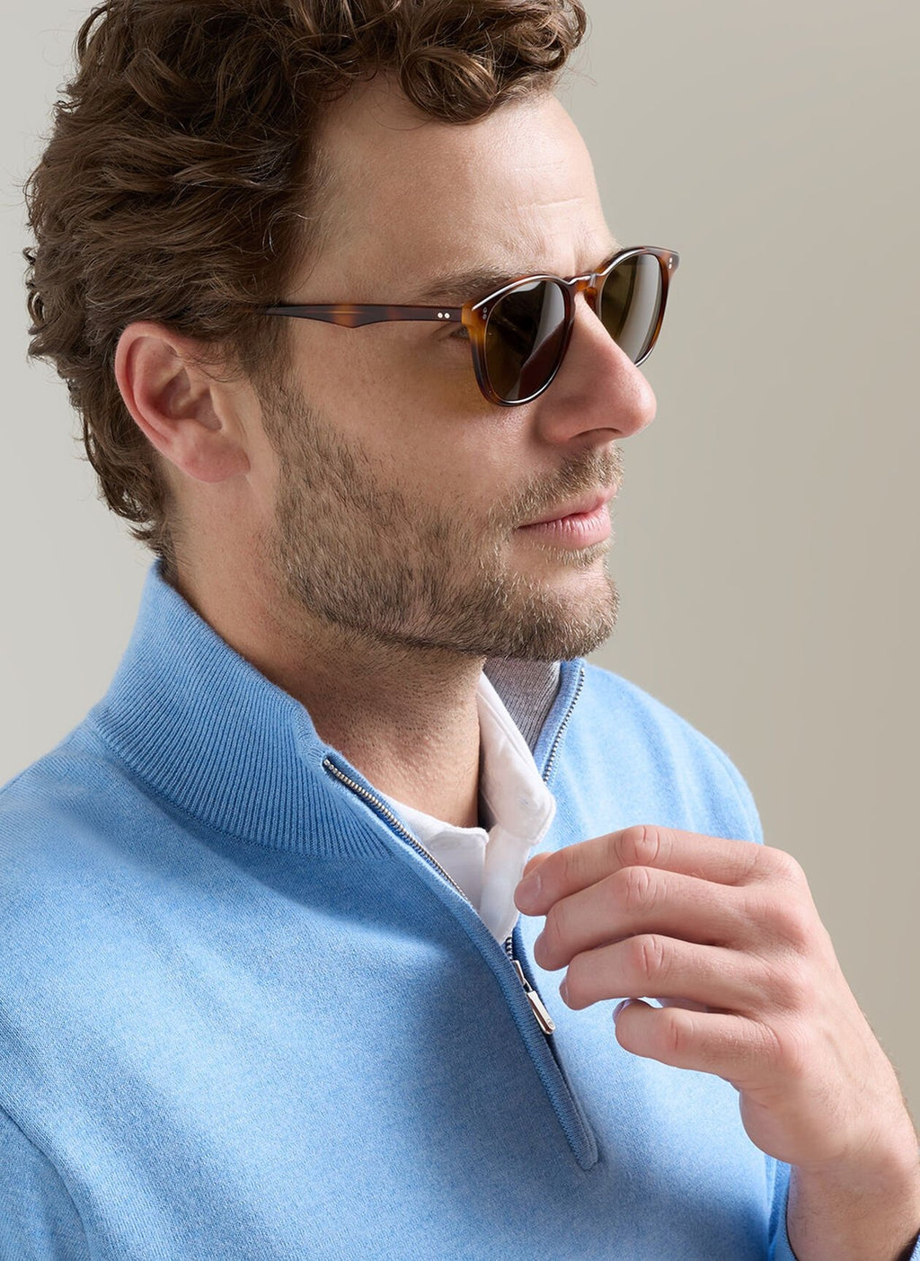 Peter Millar Coolspun Lite Cotton Quarter-Zip Sweater