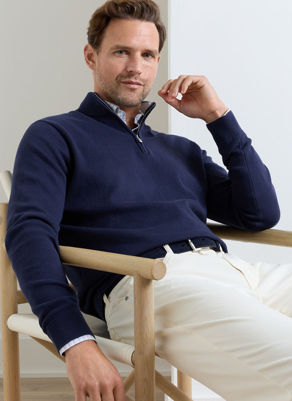 Peter Millar Coolspun Lite Cotton Quarter-Zip Sweater
