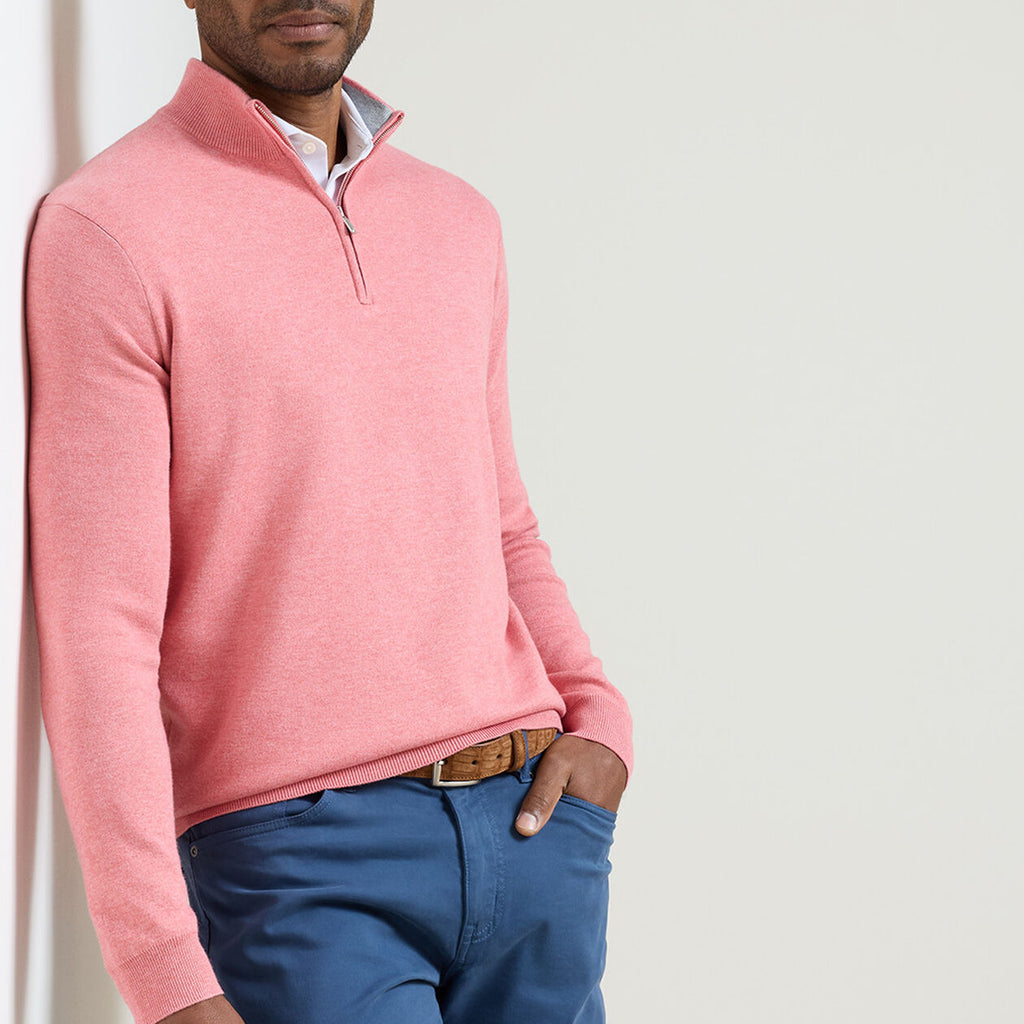 Peter Millar Coolspun Lite Cotton Quarter-Zip Sweater