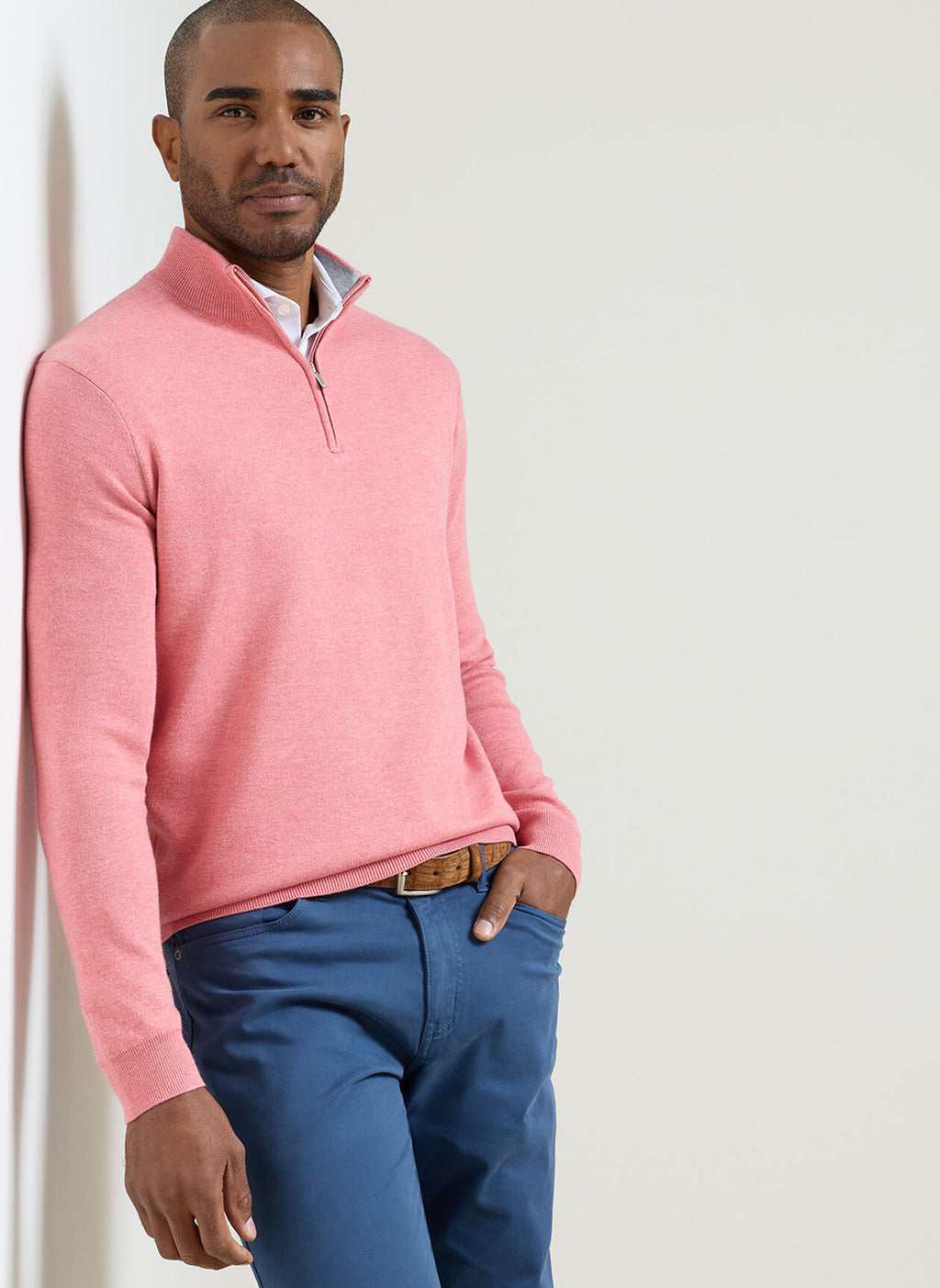 Peter Millar Coolspun Lite Cotton Quarter-Zip Sweater