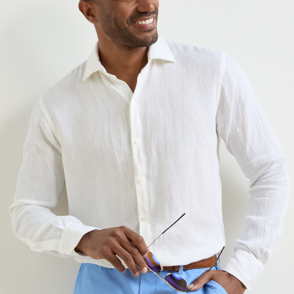 Peter Millar Shoreside Linen Sport Shirt