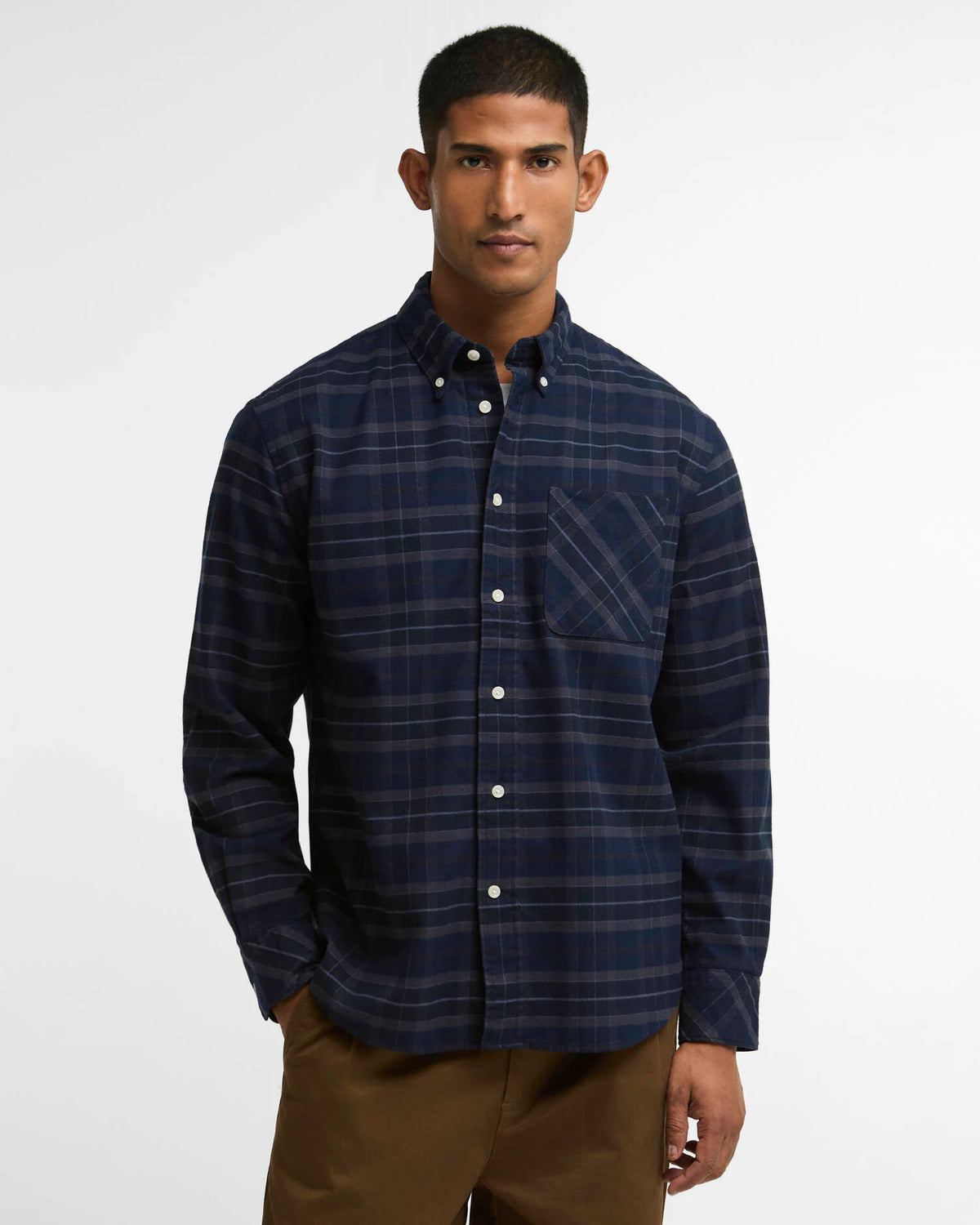Barbour Mineral Tartan Authentic-Fit Long-Sleeved Shirt