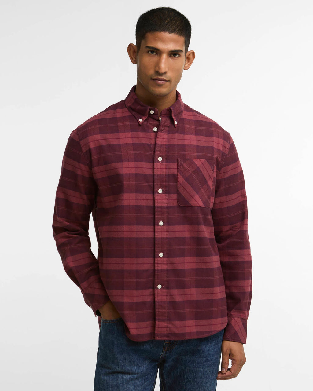 Barbour Mineral Tartan Authentic-Fit Long-Sleeved Shirt