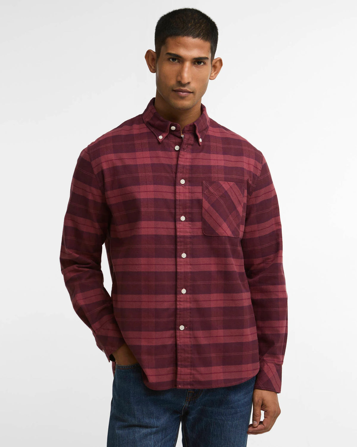 Barbour Mineral Tartan Authentic-Fit Long-Sleeved Shirt