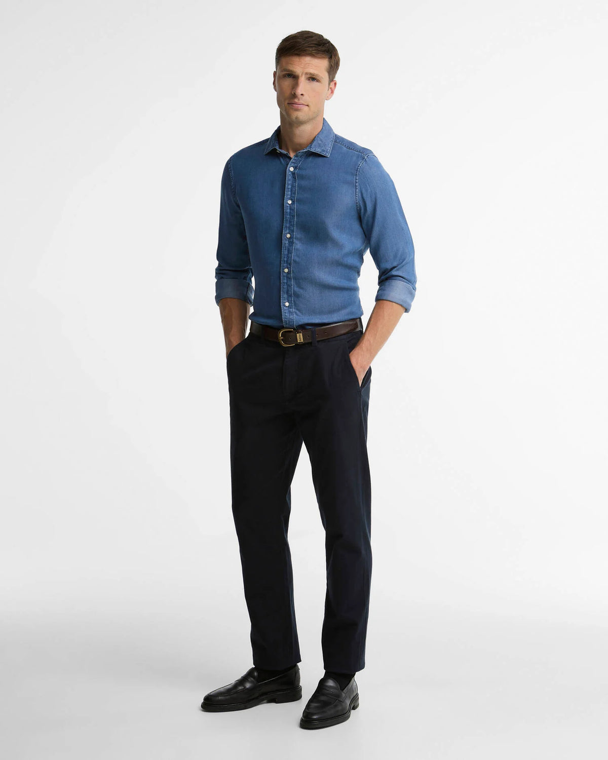 Barbour Burnett Denim Tailored Long-Sleeved Shirt