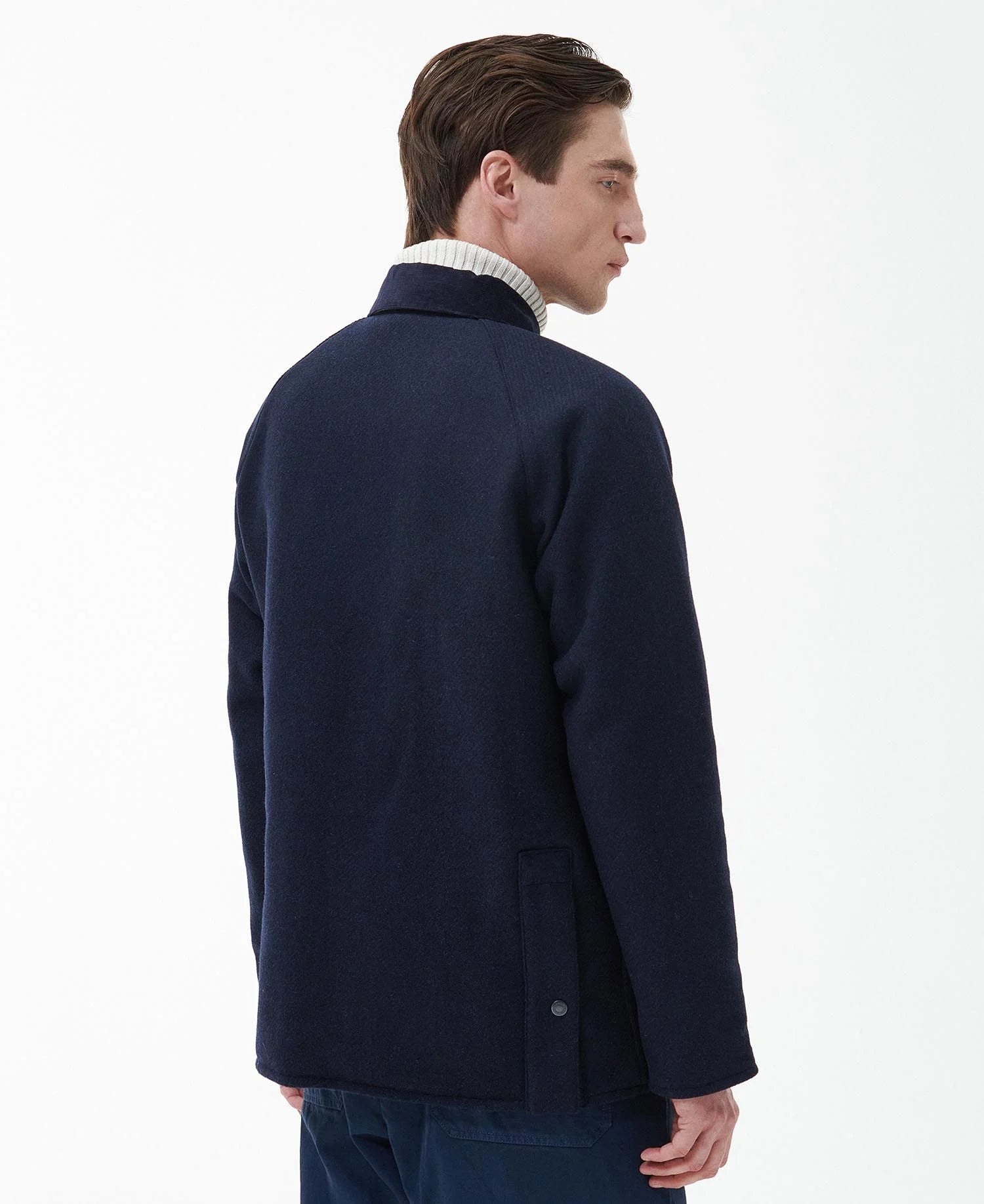 Barbour wool jacket Blue hotsell