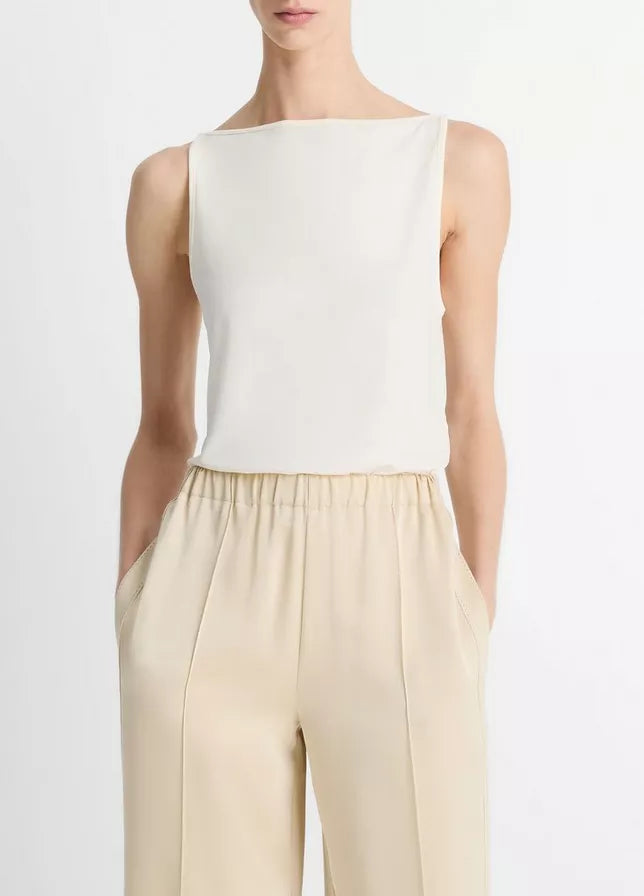Vince Matte Jersey Boat-Neck Tank