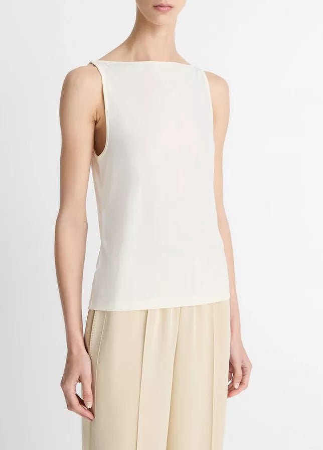 Vince Matte Jersey Boat-Neck Tank