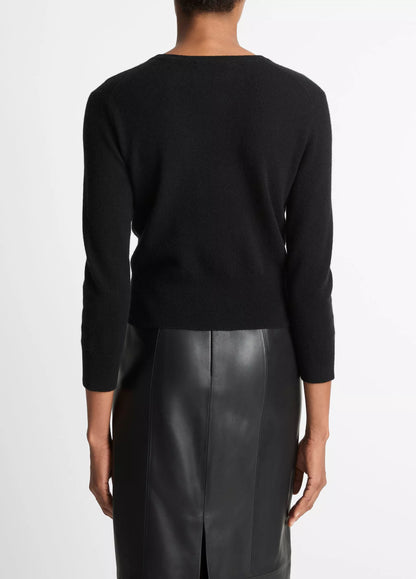 Vince Metal-Button Wool & Cashmere-Blend Cardigan