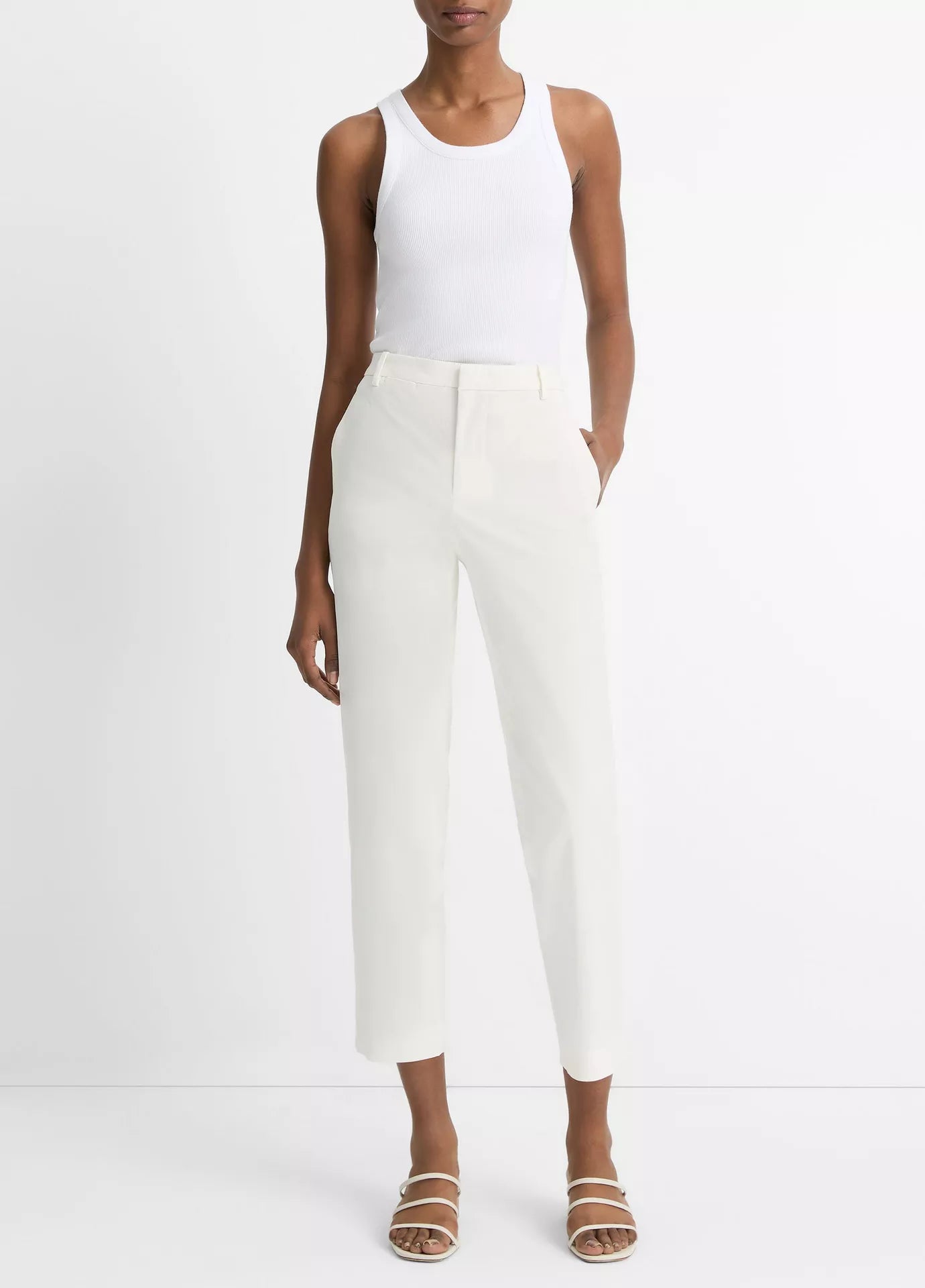 Vince Mid-Rise Italian Stretch-Cotton Chino Pant