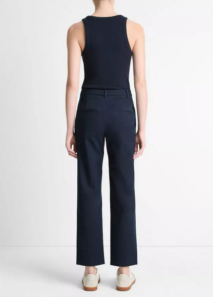 Vince Mid-Rise Italian Stretch-Cotton Chino Pant