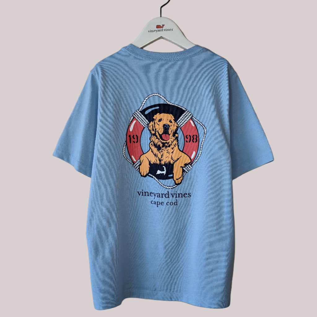 Vineyard Vines Cape Cod Kids Life Ring Pup Short-Sleeve Pocket Tee