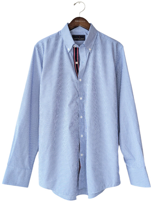 Chatham Chino Bengal Stripe Grosgrain Mini Gingham Shirt