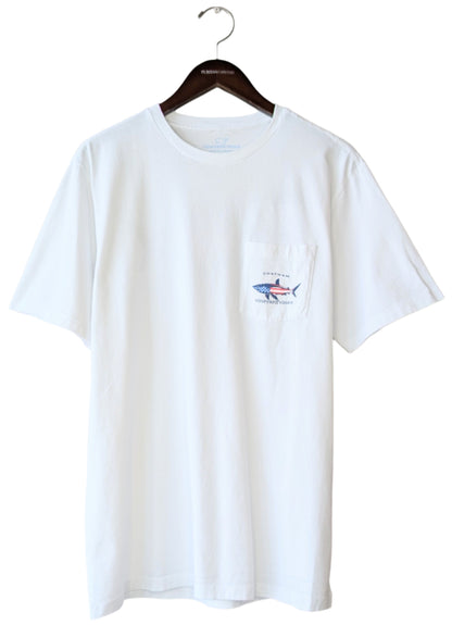 Vineyard Vines x Puritan Cape Cod Chatham Americana Shark Short-Sleeve Pocket Tee