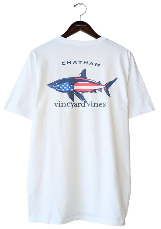 Vineyard Vines x Puritan Cape Cod Chatham Americana Shark Short-Sleeve Pocket Tee