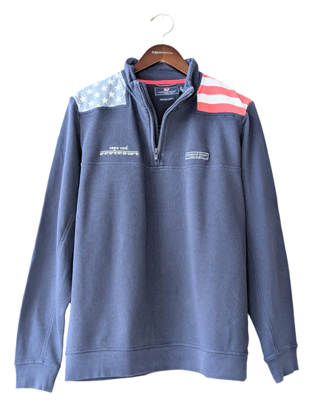 Vineyard Vines x Puritan Cape Cod American Flag Shep Shirt