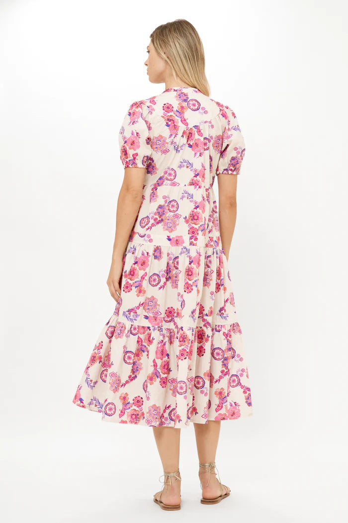 Oliphant Scoop Tiered Midi Dress