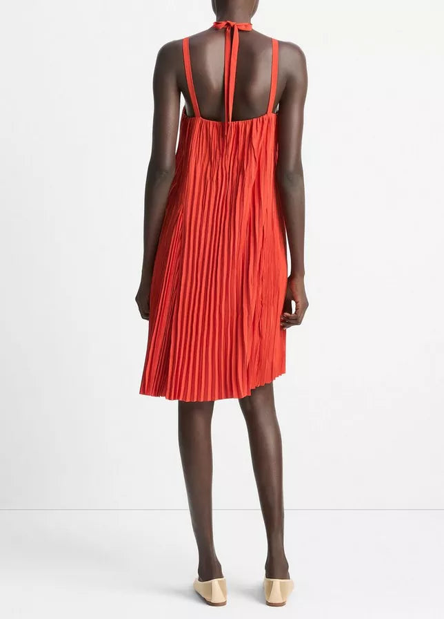 Vince Pintuck Pleated A-Line Dress