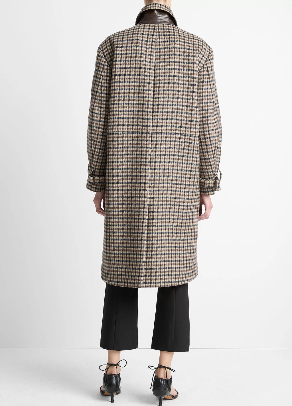 Vince Plaid Car Coat
