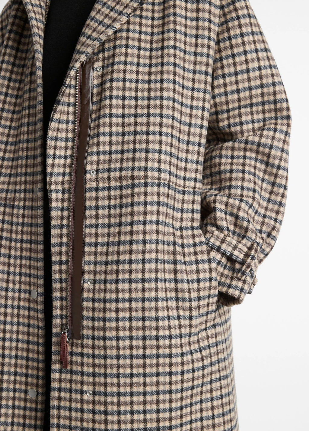 Vince Plaid Car Coat