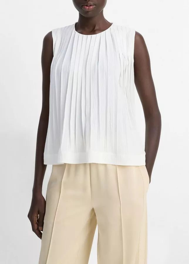 Vince Pleated A-Line Top