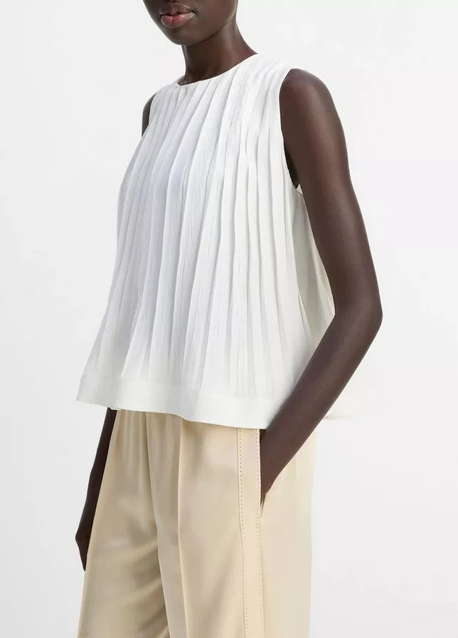Vince Pleated A-Line Top