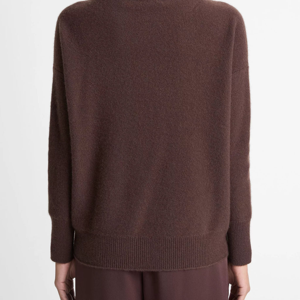 Vince Boiled Cashmere Funnel Neck Pullover