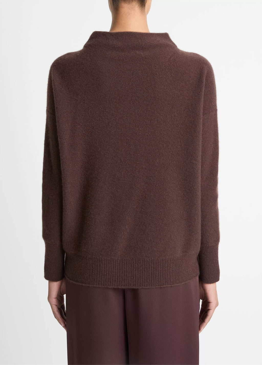 Vince Boiled Cashmere Funnel Neck Pullover