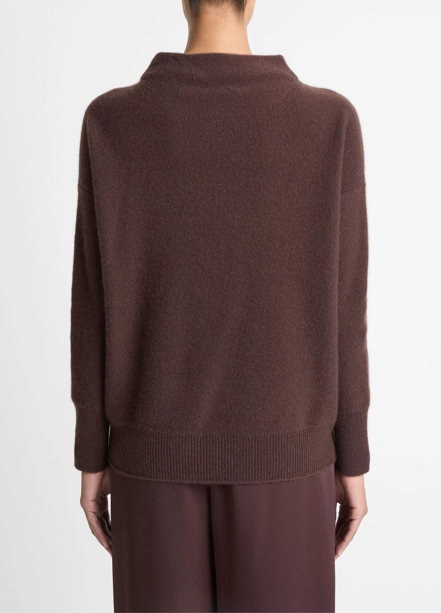 Vince Boiled Cashmere Funnel Neck Pullover