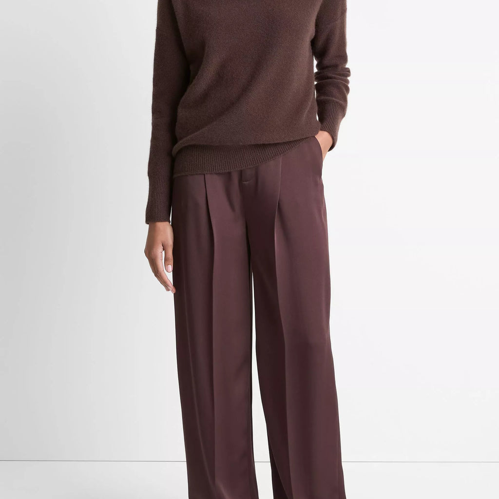 Vince Boiled Cashmere Funnel Neck Pullover
