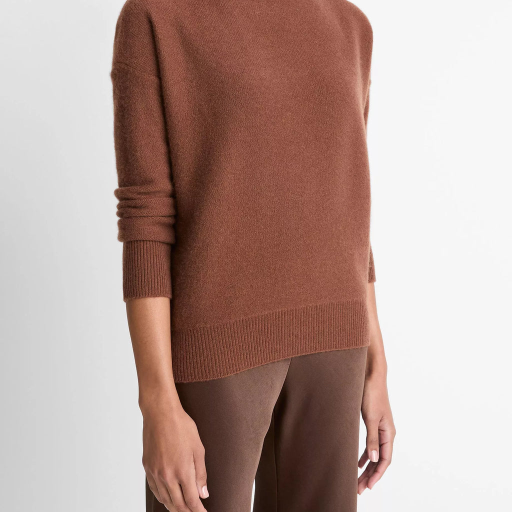 Vince Boiled Cashmere Funnel Neck Pullover