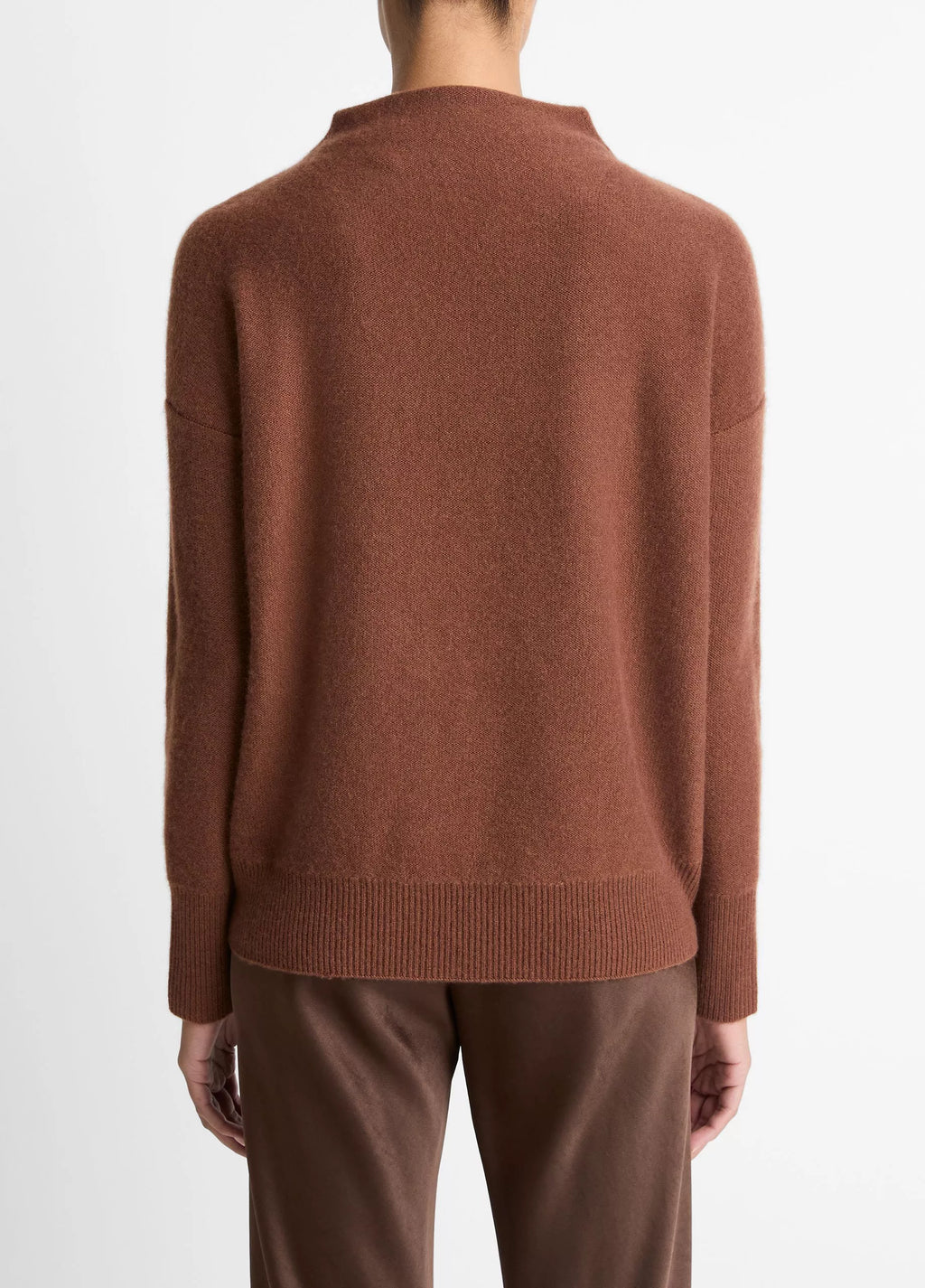 Vince Boiled Cashmere Funnel Neck Pullover
