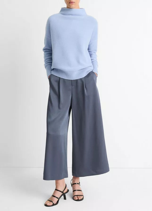 Vince Boiled Cashmere Funnel Neck Pullover